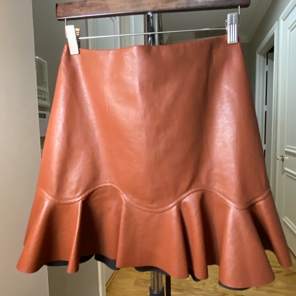 Rebecca Taylor Vegan Leather Skirt
